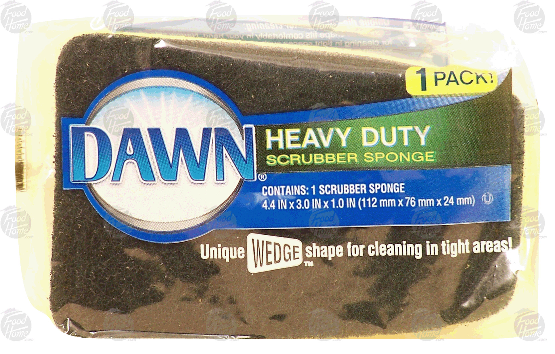 Dawn  heavy duty scrubber sponge, unique wedge shape cleaning in tight areas Full-Size Picture